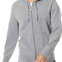 Amazon Essentials Men's Lightweight French Terry Full-Zip Hoodie (X-Large, Charcoal Heather)