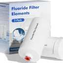 Purewell FL-2 White 5-Stage Fluoride Purification Elements, Replacement for Berkey PF-2 Fluoride Filters, Berkey Gravity Filtration System and Purewell System (2 Pack, K Series)