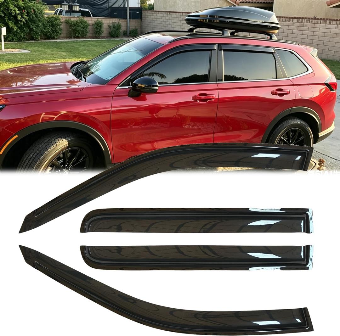 4pcs Original Shatterproof Rainproof Side Window Wind Deflectors for 2017-2022 Honda CR-V,Outside Mount Rain Guards Sets,Nice Looking Window Visors for Cars,Vent Deflector for CR-V 17-22 94269