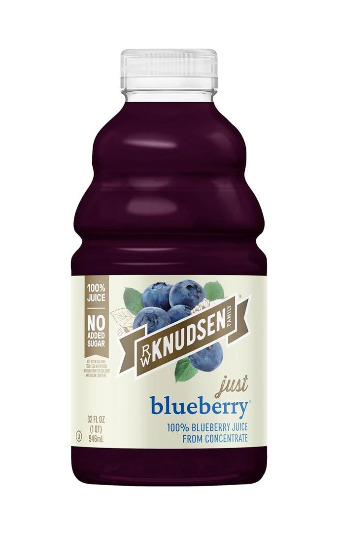2 x R.W. Knudsen Just Blueberry Juice, 32 fl oz (Pack of 1)