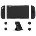 PlayVital Ranger Protective Case for Nintendo Switch 2 with Stand | Ergonomic Anti-Slip Silicone Grips, Dockable Hard Shell, 4 Thumbstick Caps | Quick-Release-Joycon Design Full-Body Cover, Black