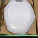 Wood Toilet Seat, Slow Close, High Gloss Finish, Premium Moulded Wood, White, PIKLiDS (Round)