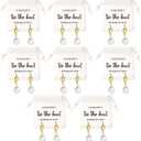 Tondiamo 8 Sets Bridesmaids Gifts Bridesmaid Pearl Jewelry Bridesmaid Knot Pearl Earrings and Linen Cotton Small Drawstring Bags Wedding Bridesmaids Gifts I Couldn't Tie the Knot Without You