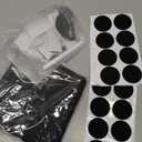 Adsamm® / 80 x self-Adhesive Felt Pads/ Black/ ø 2.36'' (ø 60 mm) / Round / 0.138'' / 3.5 mm Thick Stick-on Furniture Felt Glides/ Furniture & Chair Glides