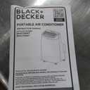 BLACK+DECKER Portable Air Conditioner, 8,000 BTU (3,950 BTU SACC) for Rooms up to 400 Sq. Ft., Portable AC with Follow Me Remote Control and Window Kit, BPACT08WT, White