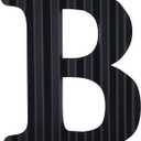 13.7" Metal Letters for Wall Decor, Corrugated Black Large 3D Letters, Decorative Farmhouse Hanging Alphabet Signs for Home Bedroom Office Wedding Party (B)