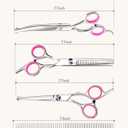 Dog Grooming Scissors Set, Professional Pet Grooming Shears, Pink