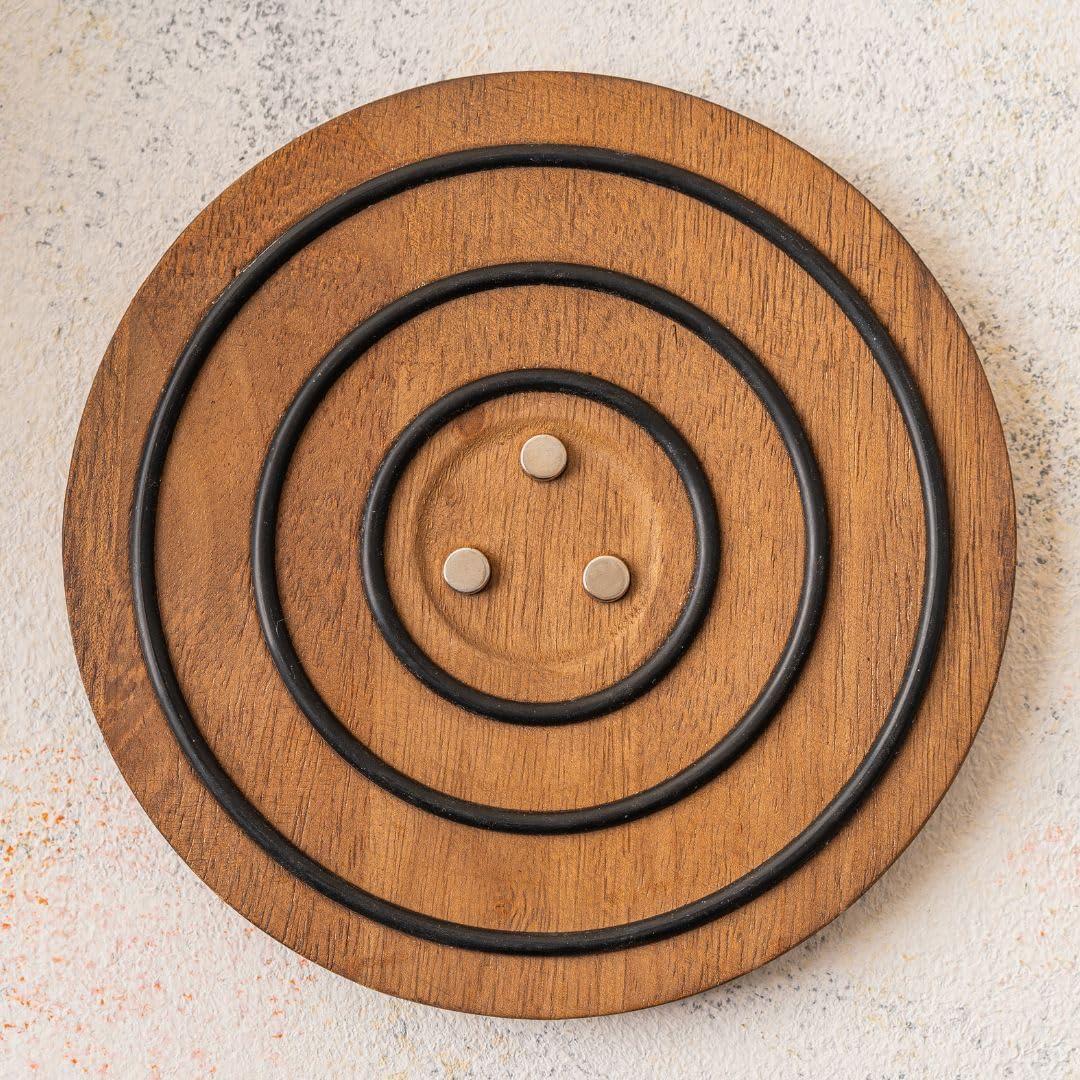 Magnetic Wooden Trivet for Hot Pots and Pans  A Heat Resistant Magnetic Pot Holder Made from Natural Wood, Rustic Tabletop Protector for Kitchen and Dining