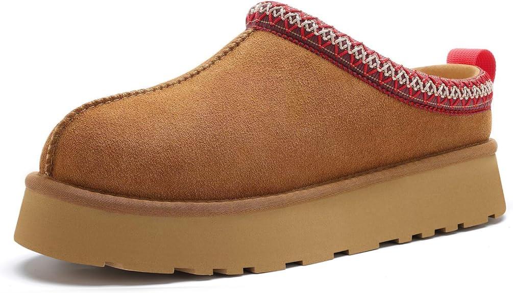 Women's Slippers Platform Mini Boots Short Ankle Boot Fur Fleece Lined House slippers Anti-Slip Boot For Outdoor 10