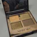 Charlotte Tilbury Luxury Palette Eyeshadow - Shimmer, Metallic & Satin Matte Eyeshadow Quad with a Rich Powder Formula - Includes 4 Complementary Shades (The Rebel - glowing gold and khaki green)