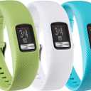 honecumi Vivofit 4 Bands Compatible with Garmin Vivofit 4 Watch Band Strap Bracelet Wristband for Men Women Replacement Accessory- Vivofit 4 Silicone Watchband with Metal Clasp Buckle Small Large (3 Pcs Type F)