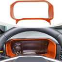 RAZPOY for Bronco Dashboard Panel Trim, Center Control Dash Board Cover Compatible with 2021-2024 Ford Bronco Interior Accessories, Orange (Not for 2025 Bronco, Not for Sport)