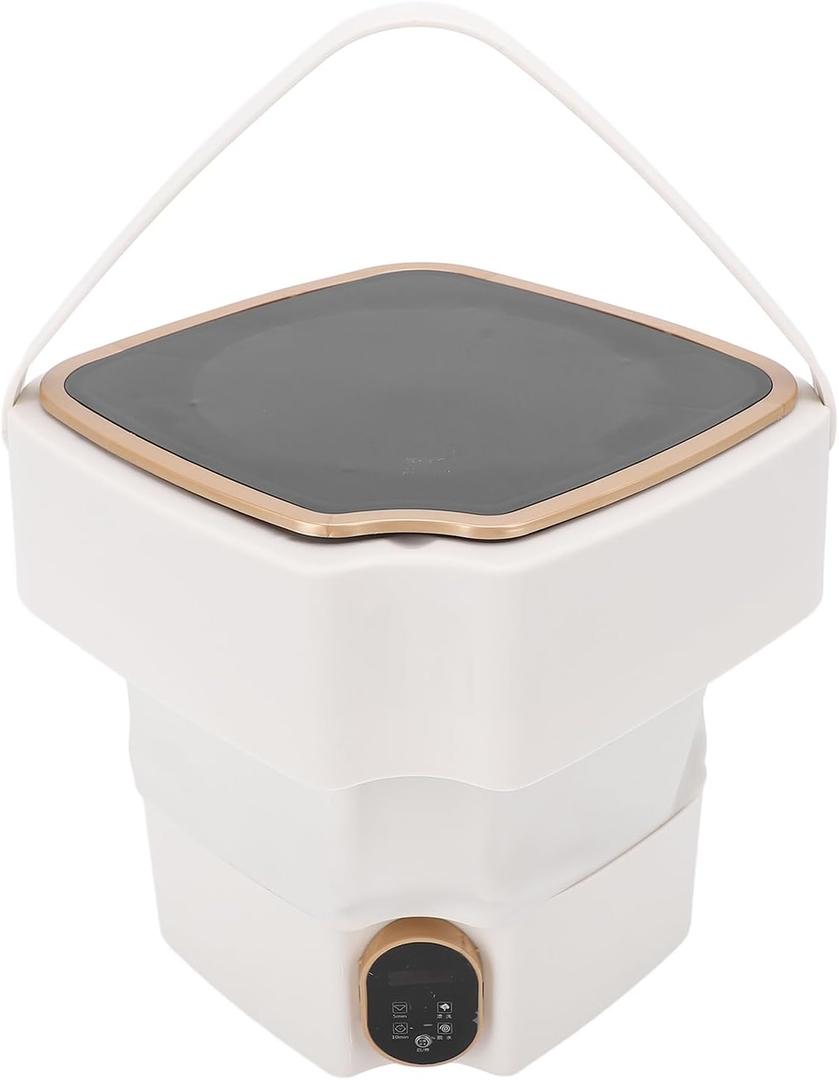Portable Washing Machine, 18L Large Capacity Fully Automatic Deep Cleansing Foldable Washer, Ideal for Apartment Dormitory Hotel, With Drain Hose for Easy Disposal (US Plug)