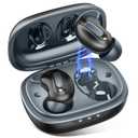 Sleep Earbuds, Mini ANC Wireless Earbuds Bluetooth 5.4 Headphones Deep Bass Stereo, 48H Playtime Ear Buds, 4 ENC Noise Cancelling Mic, IP7 In Ear Earphones for Side Sleepers,Touch Control, black