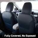 Carlimeki Leather Seat Covers Custom Fit for Maverick 2022-2026, Compatible with XL, XLT, Lobo, Lariat, Tremor Model - Armrest Covers Included - Faux Leather, Fully Covered, Fit Like a Glove