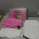 Windyun 2 Sets Kids Air Mattress Bulk with Fitted Sheet,Toddler Inflatable Bed 63 x 27 x 8 Inches Blow up Airbed Camping Sleeping Pad for Aged 3-10 Years Old Birthdays Slumber Sleepover Party (White)