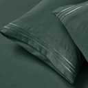 Clara Clark Flex Top King Sheets - Hotel Luxury 6 Piece Bed Sheets for Top Split King Bed - Soft Bedding Sheets & Pillowcases, Head Split King Size, Forest Green