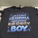 Grandma of The Birthday Boy Matching Family Grandma Party T-Shirt, Large