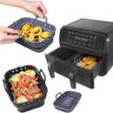 Original Air Fryer Silicone Liner, 4 piece set for your air fryer daily essential use, reusable, cleanliness maintaining good condition of your air fryer. The liners are 8.1inch 100% platinum silicone