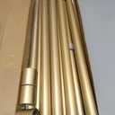 2 Pack Heavy Duty Curtain Rods for Windows 66 to 120 Inch, 1 Inch Gold Curtain Rods Set of 2 Pack for Outdoor, Farmhouse, Bedroom, Adjustable Easy Install Curtain Rods (A2,Gold,30"-120"-2Pack)