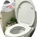 MinSha Round Toilet Seat easy clean soft close Replacement