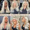 13x6 Lace Front Wig Human Hair 28 Inch 180% Density Platinum Blonde Human Hair Lace Frontal Wigs for Black Women Pre Plucked Silver Blonde Virgin Hair Wear and Go Glueless Wigs for Black Girls
