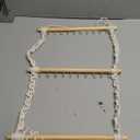 Dahey Hanging Jewelry Organizer Macrame Necklace Holder with 30 Hooks Wall Mounted Jewelry Hanger Over Door Necklace Rack with Tassel for Necklace Bracelet Earring Headband Bow Organizer