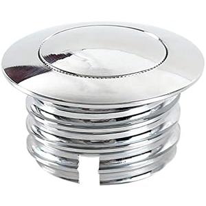 Fuel Tank Pop-up Gas Cap Vented Flush Mount Fuel Filler Cap Compatible With Harley Davidson Regular Thread(1982-2018) (silver)