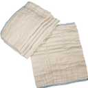 OsoCozy Unbleached Prefold Cloth Diapers 100% Cotton, Durable, Soft, Absorbent, Sustainable & Economical - Dims, Fits Size Range - (Size)
