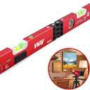 20Inch Foldable Magnetic Level with 30Ft Cross Laser Line, Multi-function Leveler Tool for Woodworking, Picture Hanging, Home Renovation and Construction