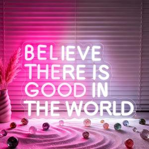 Whfobfe Positive Neon Sign Led Neon Lights Signs for Wall Decor USB Powered Led for Room Decoration Home Game Room Bar Party Decor