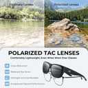 KastKing Chariton Fit-Over Polarized Wrap Around Over Sunglasses for Men and Women, Ideal for Driving Fishing Cycling Running (A.matte Black Frame, Smoke Mirror)