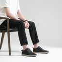 Jousen Men's Leather Fashion Sneakers Retro Dress Business Casual Shoes for Men