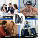 Noerrors Beard Pencil Filler for Men, Enhancement Pencil Kit with 4 Tips Pen&Temporary Beard Coloring&Brush Set Hairline Moustache Eyebrows Waterproof Filling Shaping Styling Makeup Tools #Black