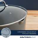 Rachael Ray 80090 Professional Hard Anodized Nonstick Cookware Oval Pasta Pot/Braiser, 8 Quart - Gray