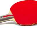 Franklin Sports Ping Pong Paddle - Performance Table Tennis Racket - Wooden Pro Style Paddle with Rubber Surface - Red + Gray