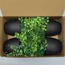 Der Rose Fake Plants 4 Packs Artificial Plants Small Faux Plants Black Bathroom Accessories for Halloween Bathroom Home Kitchen Coffee Table Office Desk Decor Indoor (Green)