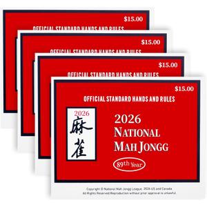 2026 Mahjong Card Official Rules and Hands - 4 Pcs