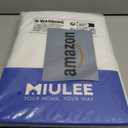 MIULEE White Linen Curtains Short 63 Inch Long 2 Panels for Kitchen Bedroom, Soft Thick Linen Textured Window Drapes Semi Sheer Light Filtering Back Tab Rod Pocket Burlap Look Decor, 52"W x 63"L (Pack of 2)