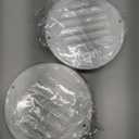 Gisafai 2 Pcs Round Soffit Vent Cover 4 Inch Stainless Steel Louvered Grille Metal Air Vent Covers with Built in Fly Screen Mesh for HVAC Ventilation House Flat Garage Exterior (White)