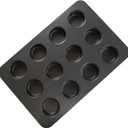 12 Cup Mini Small Muffin Cupcake Pan for Toaster Oven Air Fryer Nonstick Tiny Cake Quiche Cheesecake Tart Baking Tin Tray Bakeware Mold