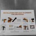 COGOOD Farmhouse Bathroom Mirror - 41" x 30" Rustic Barn Door Mirror for Living Room, Entryway, Bedroom, Vanity Wall Decor (White)