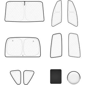 Double Layer Windshield Sunshade- Full Set Front Rear Side Window Sun Shade Cover Sun Visor Window Shade for CampingBaby Privacy Protection (for Tesla, for Model 3 (2017-2025))