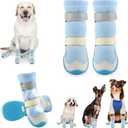 Dog Shoes for Medium Large Size Dogs, Breathable Dog Shoe for Hot Pavement, Dog Booties and Paw Protectors to Prevent Licking, Anti-Slip Dog Boots with Reflective for Summer, Hiking, Snow (Size 6)