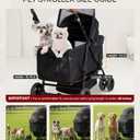 Dog Stroller for Large & Medium Dogs (20132 lbs), Pet Stroller for 2 Small Dogs, Extra Large Heavy Duty, Foldable & Ventilated