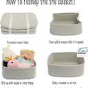 XUANGUO Small Woven Storage Baskets 12X8X5 Decorative Rope Bins for Organizing Shelves, Closets, and Toys, Empty Gift Baskets, Cute Organizer Basket for Home and Office (grey, regular)