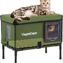 Vagascape Heated Cat House for Outside - Waterproof, Windproof, Easy Assembly, Perfect for Outdoor & Indoor Use