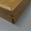 Bam & Boo 20" x 20" x 2" Square Natural Bamboo Ottoman Tray with Handles, Bamboo