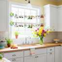 Leinuosen 50 Pcs Spring Flower Wood Ornaments Vintage Spring Floral Gnome Strawberry Wooden Hanging Cutouts Ornaments for Home Crafts Easter Summer Birthday Wedding Party Decorations (Purple)