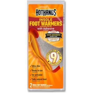 4 x HotHands Insole Foot Warmers with Adhesive - Long Lasting Safe Natural Odorless Air Activated Warmers - Up to 9 Hours of Heat, 1-pack of 2 Insole Foot Warmers